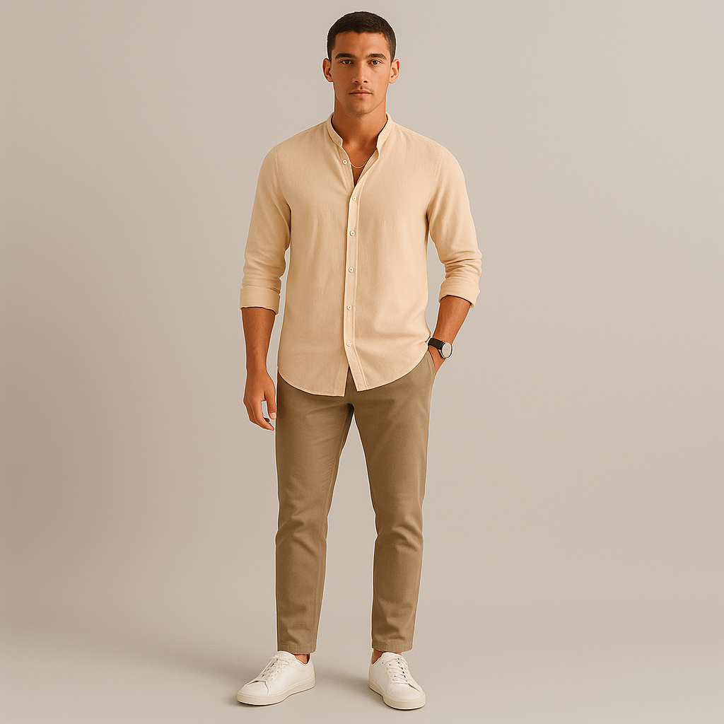 Casual Linen Men's Shirt Relaxed Fit