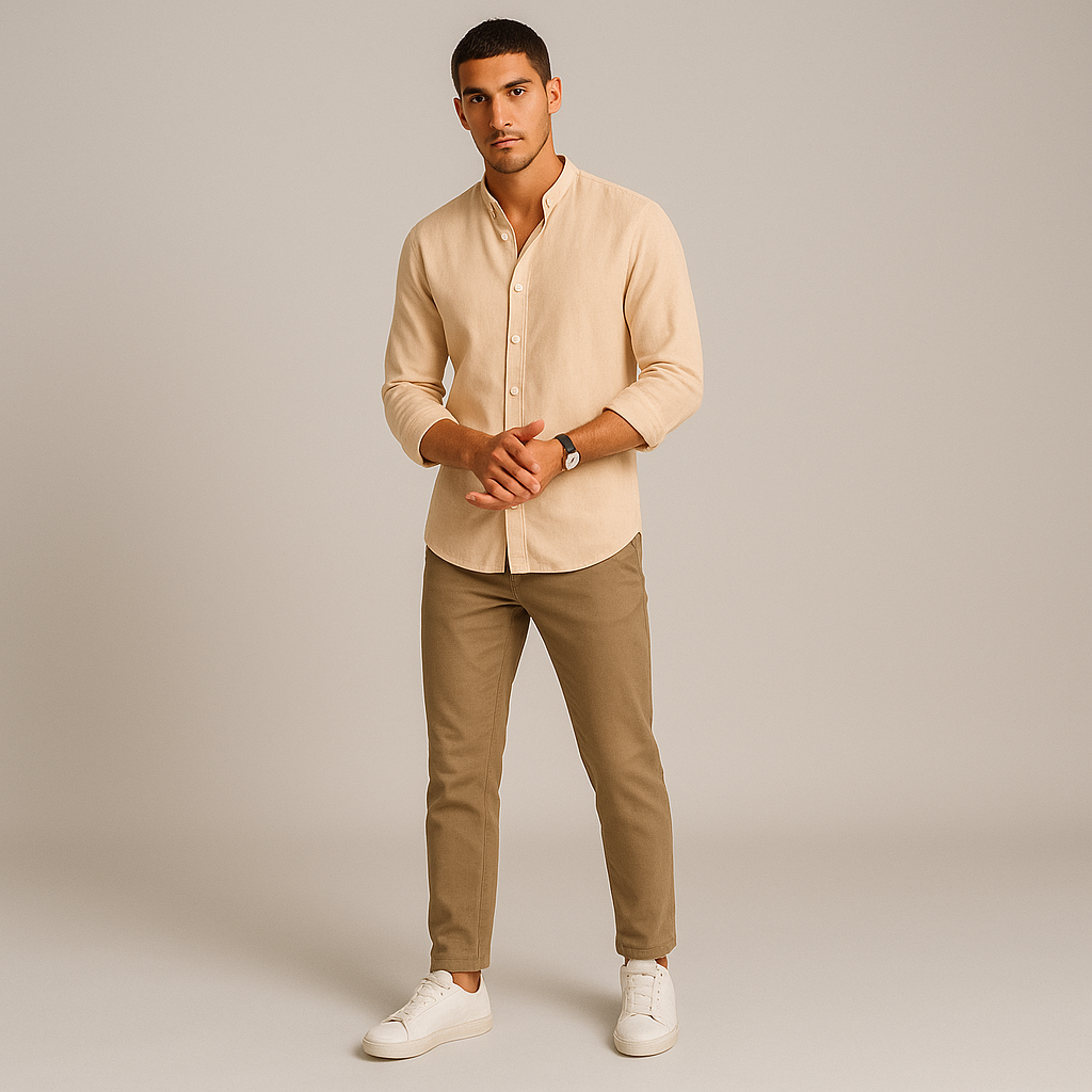 Casual Linen Men's Shirt Relaxed Fit