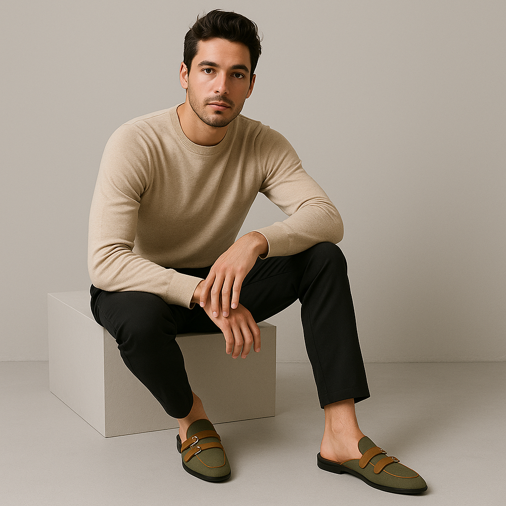 The Henley Mule – Men's Slip On Loafers in Canvas