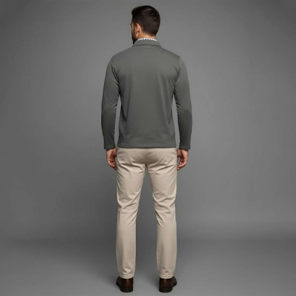 Ethan | Men's Long Sleeve Winter Polo Shirt