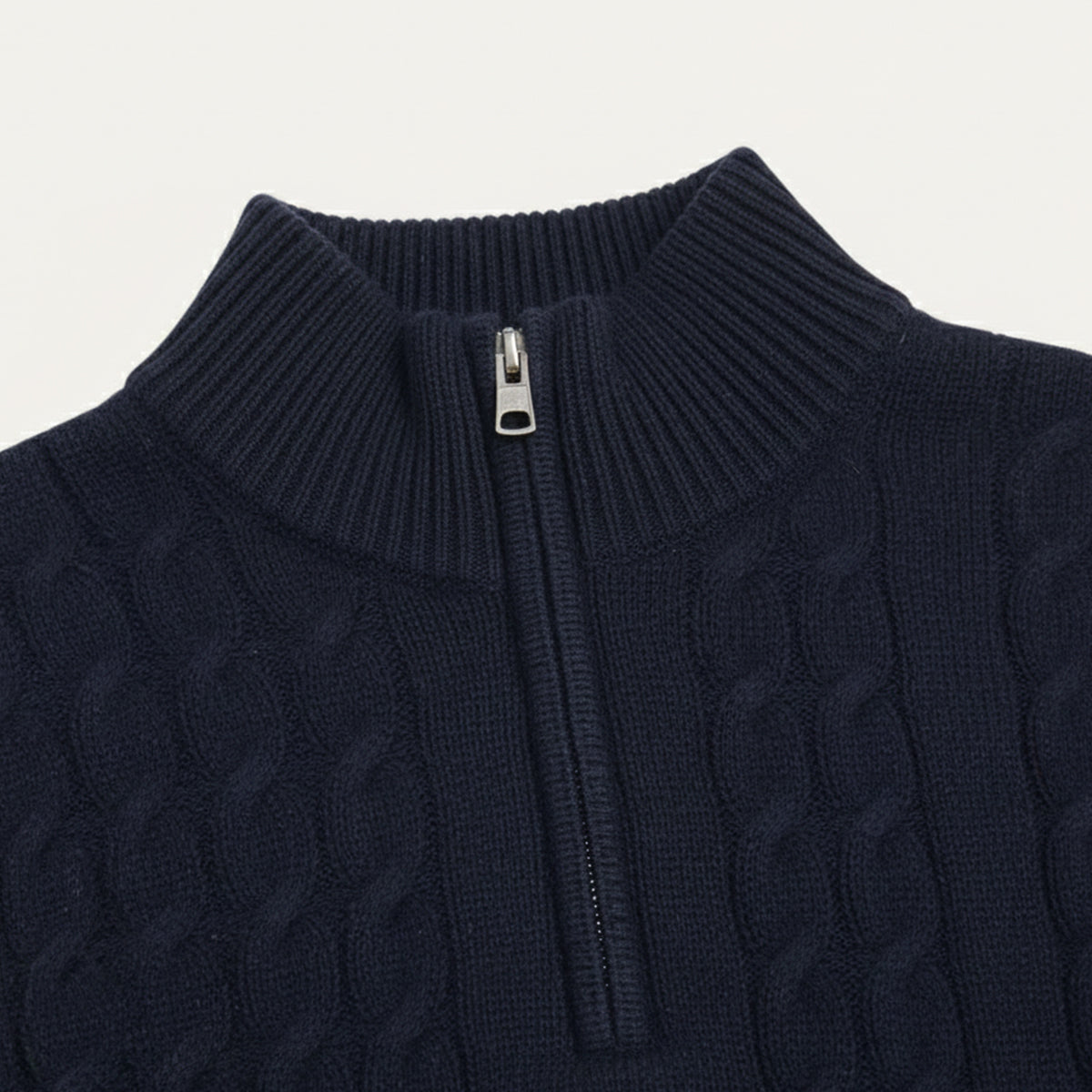 The St. Moritz Cable Knit Zipper Jumper for Men - Old Money Style