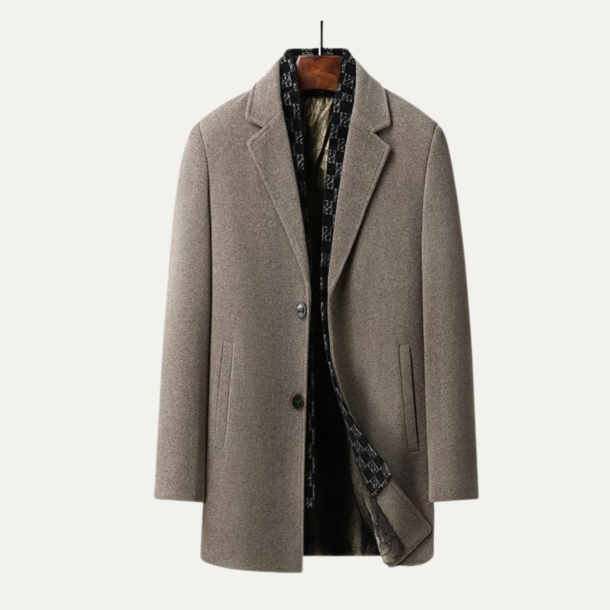 The Ortigia Wool Blend Winter Business Long Men’s Coat