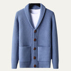 The Agrigento Button Up Knitted Shawl Collar Men’s Cardigan