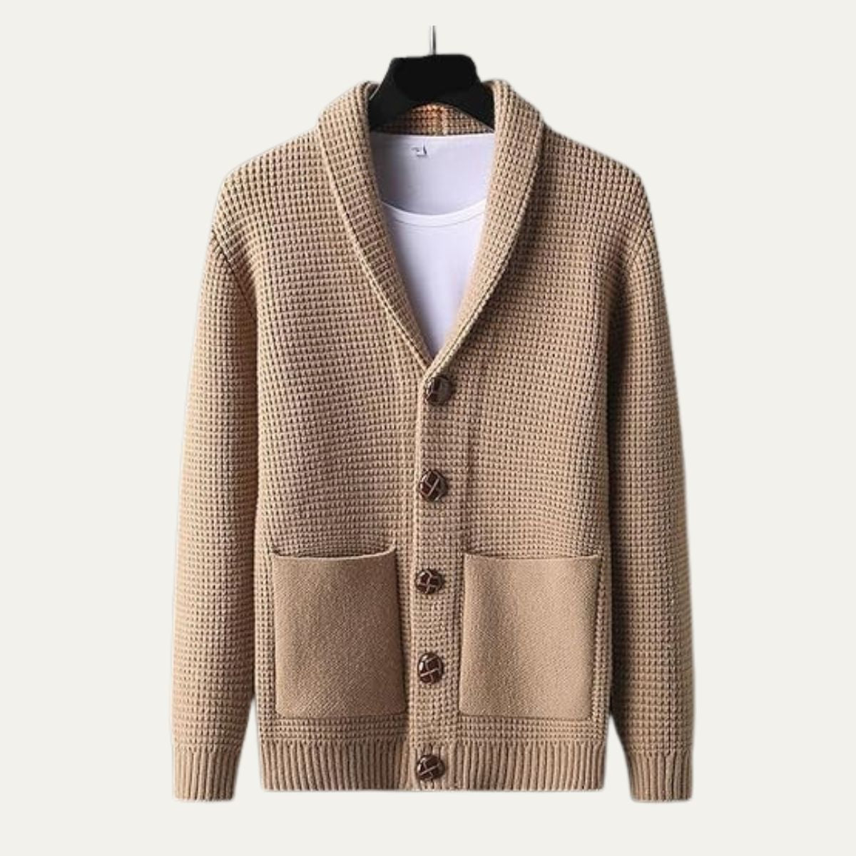 The Agrigento Button Up Knitted Shawl Collar Men’s Cardigan