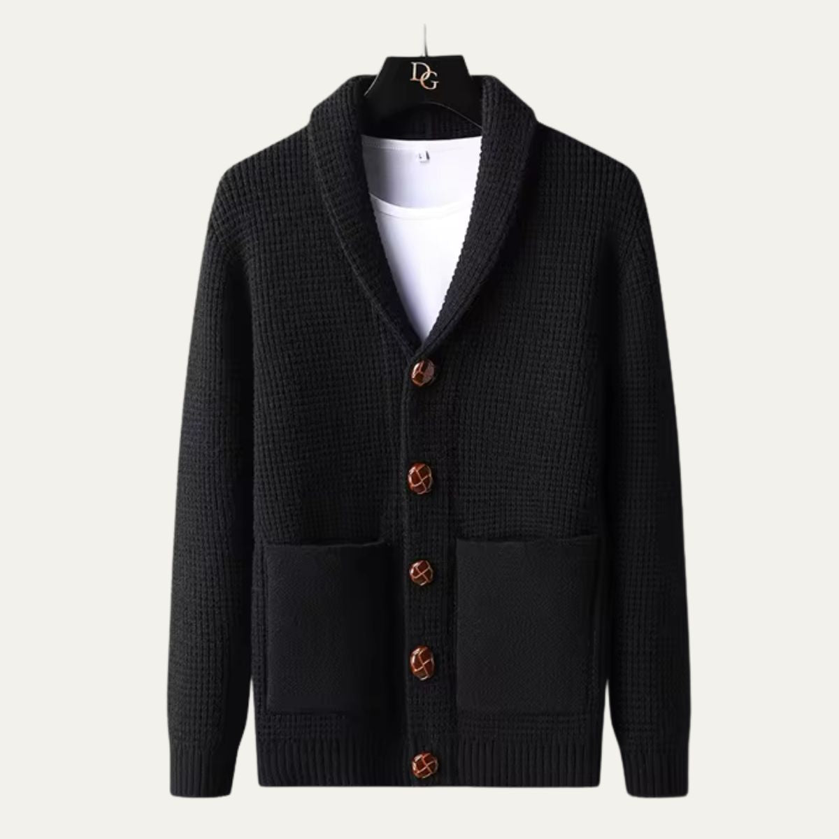 The Agrigento Button Up Knitted Shawl Collar Men’s Cardigan