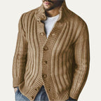 The Marsala Men’s Warm Knitted Thick Collar Cardigan