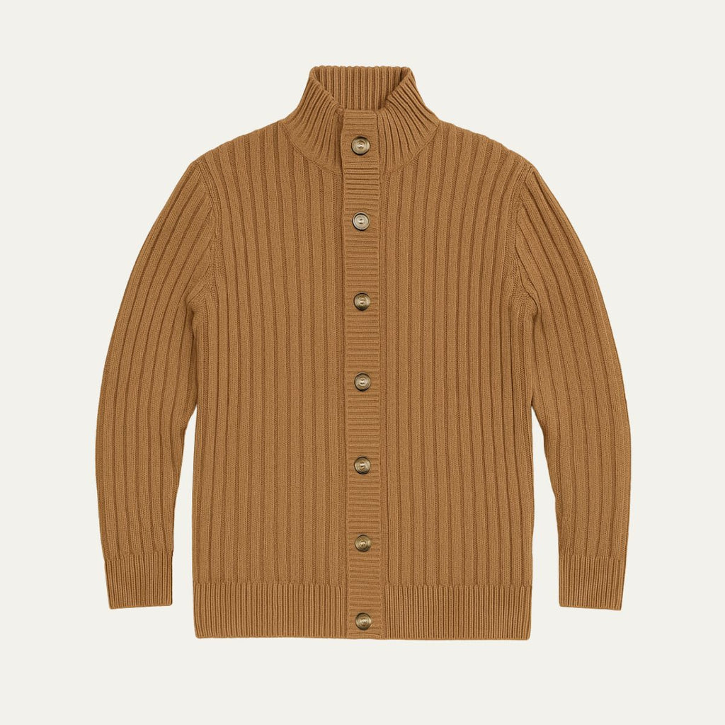 The Marsala Men’s Warm Knitted Thick Collar Cardigan