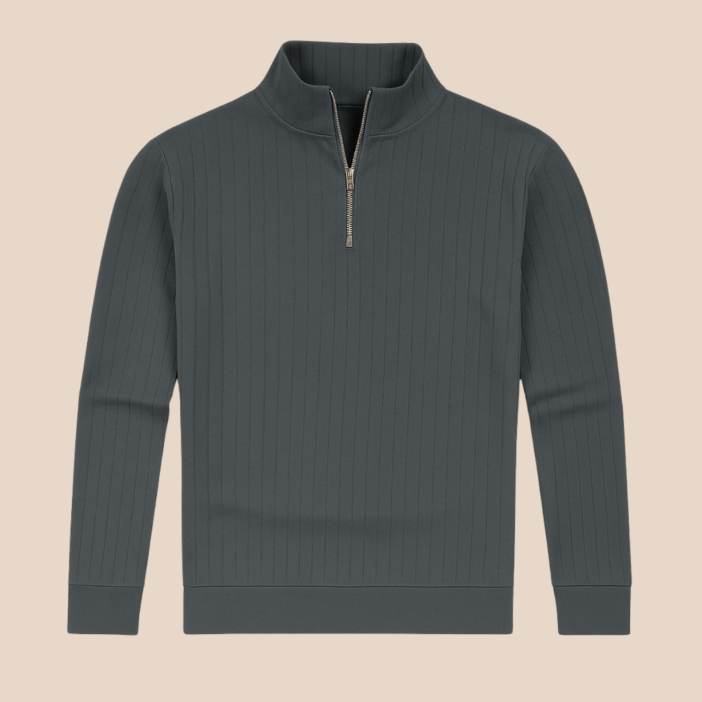 The Ashford Ribbed Half Zip Jumper for Men