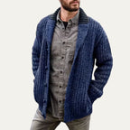 The Siracusa Men’s Chunky Knit Shawl Collar Cardigan