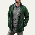 The Siracusa Men’s Chunky Knit Shawl Collar Cardigan