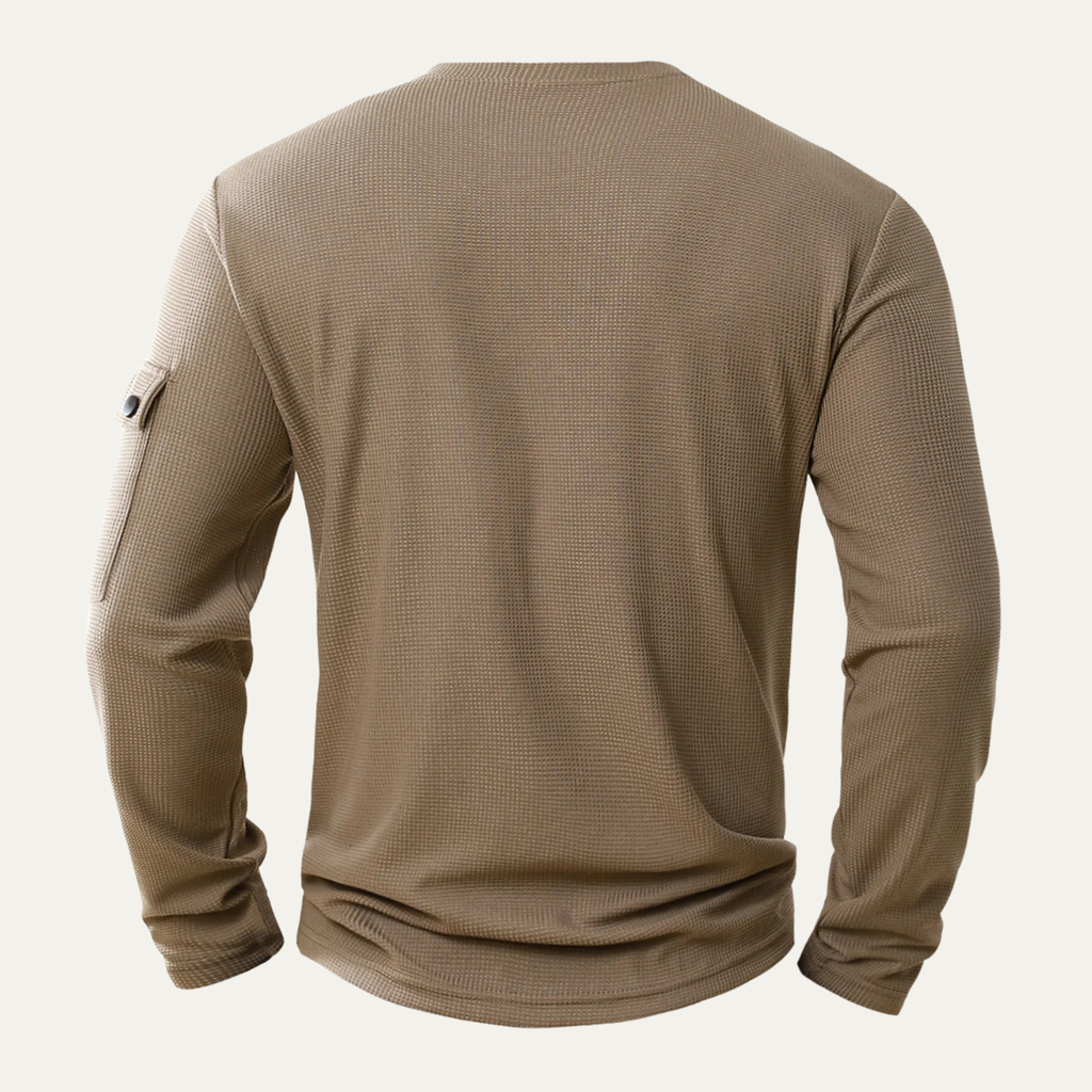 The Maremma Casual Henley Waffle Knit Men’s Jumper