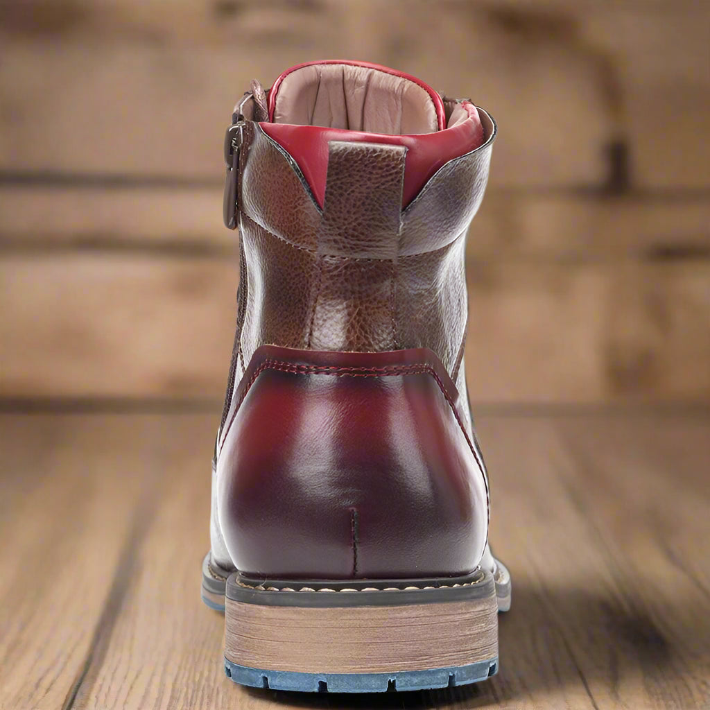 Arnold | Men's Classic Zip-and-Lace Leather Boots