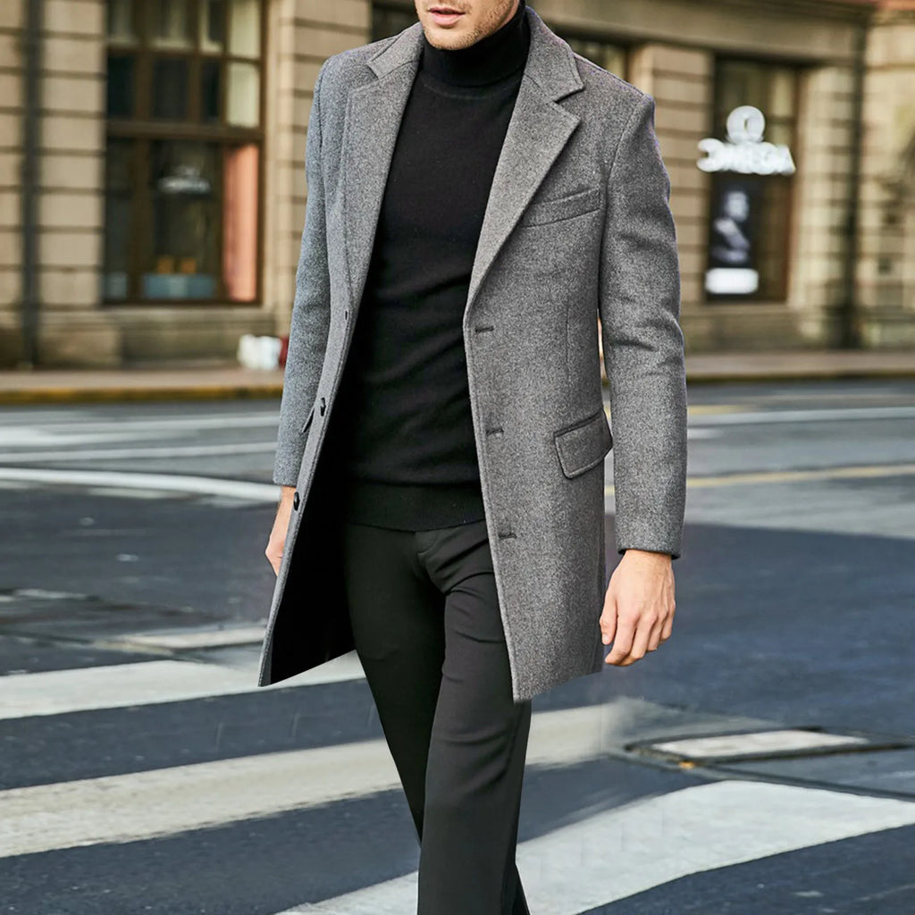 Eddie | Men's Tailored Warm Winter Overcoat