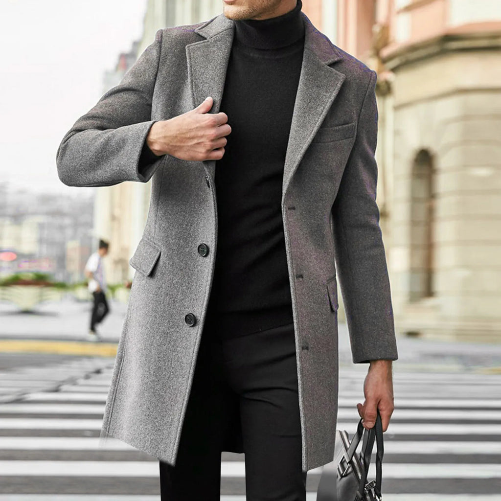 Eddie | Men's Tailored Warm Winter Overcoat