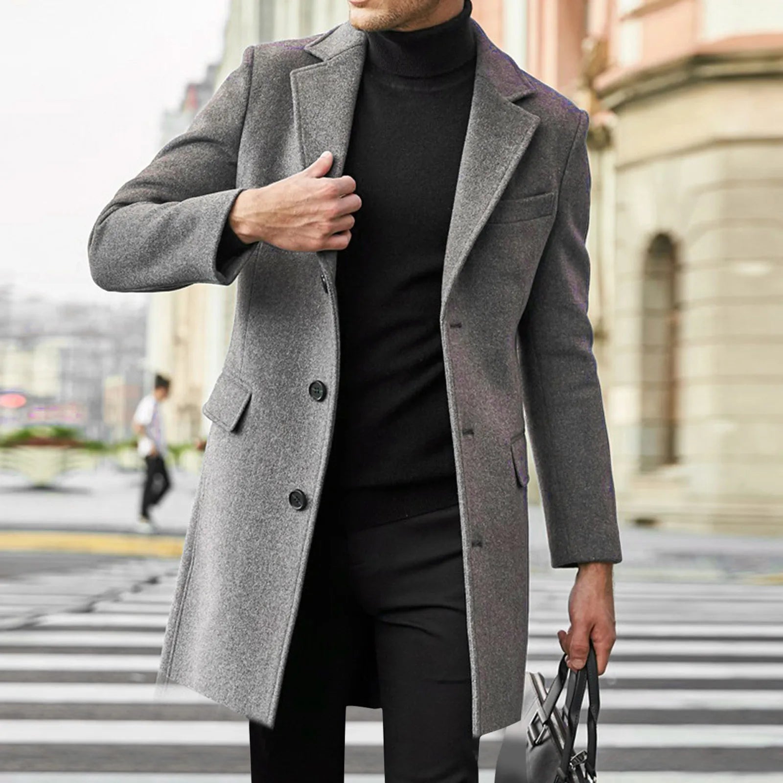 Eddie | Men's Tailored Warm Winter Overcoat