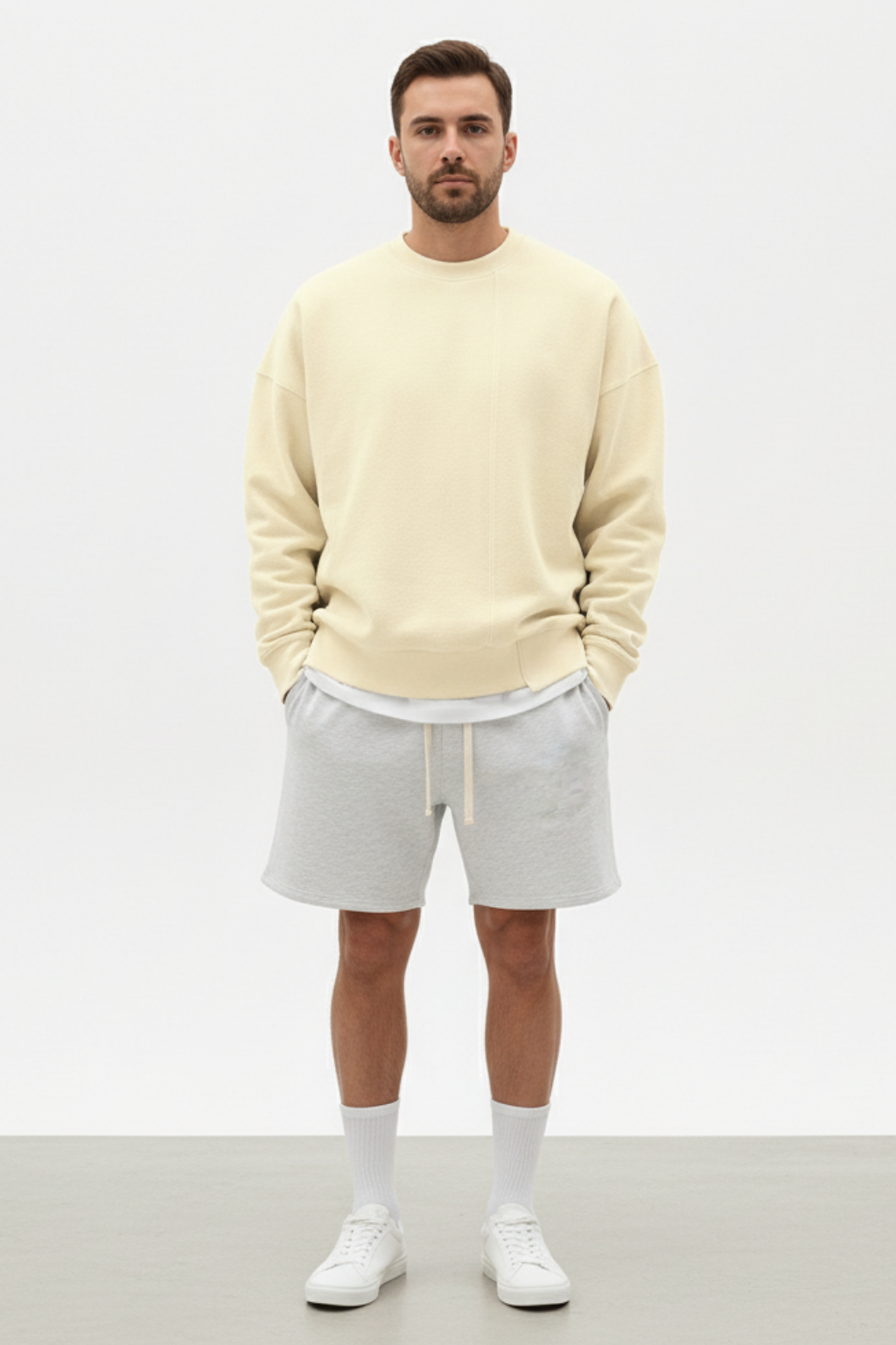 Men’s Loose Fit Round Neck Sweater - Relaxed Everyday Wear