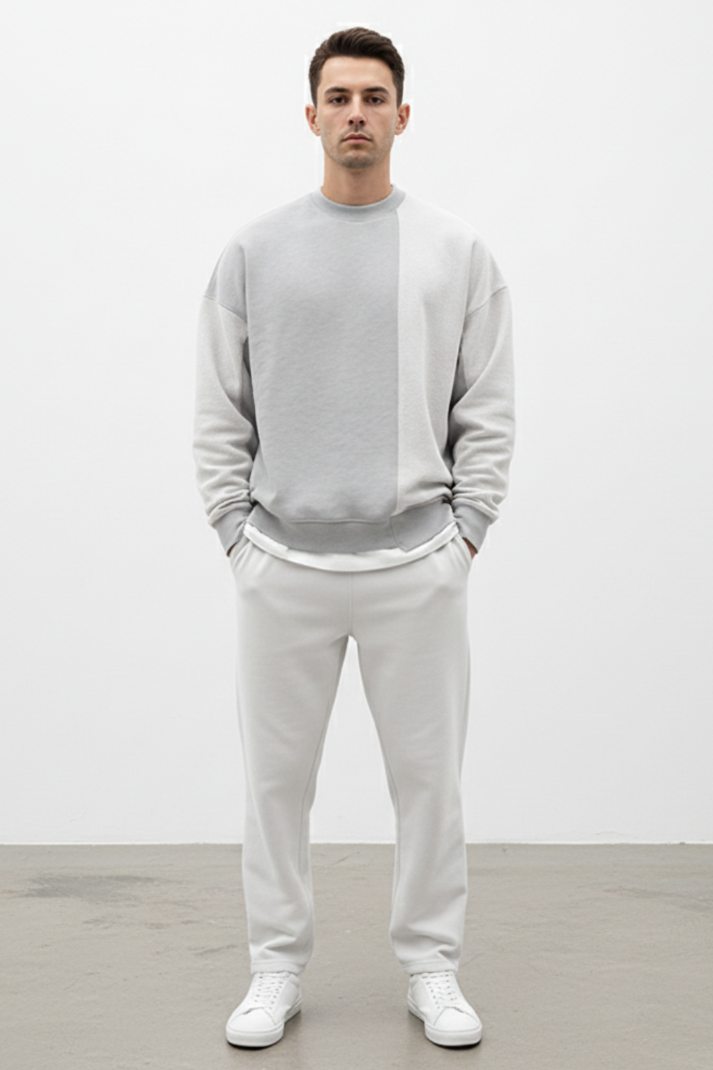 Men’s Loose Fit Round Neck Sweater - Relaxed Everyday Wear