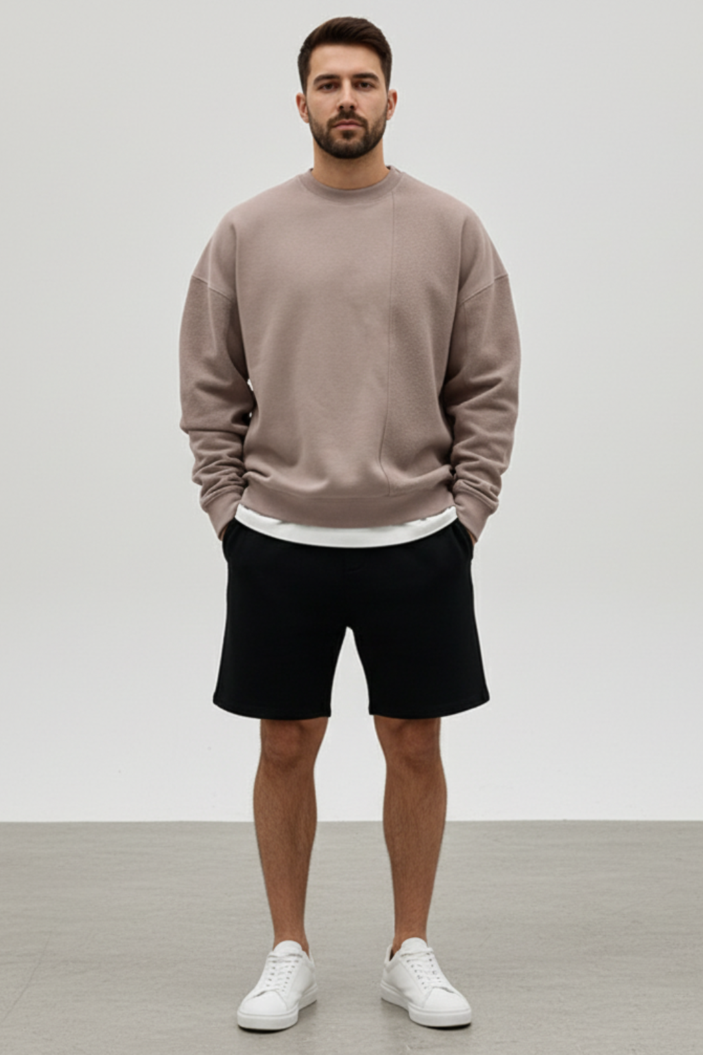 Men’s Loose Fit Round Neck Sweater - Relaxed Everyday Wear