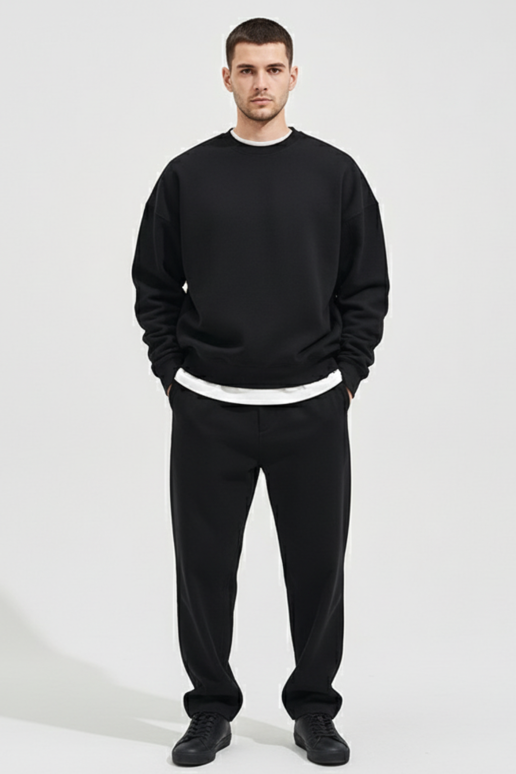 Men’s Loose Fit Round Neck Sweater - Relaxed Everyday Wear