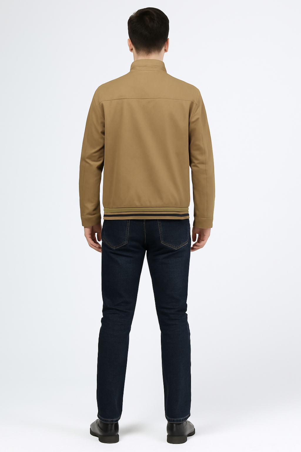 Men’s Loose Fit Stand Collar Jacket - Relaxed Everyday Outerwear