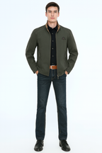 Men’s Loose Fit Stand Collar Jacket - Relaxed Everyday Outerwear