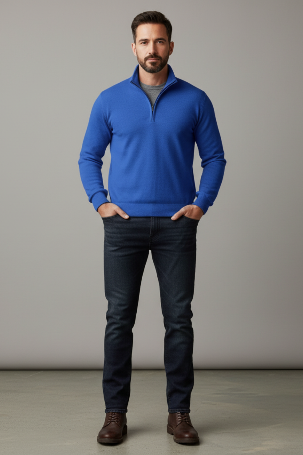Men’s Breathable Half-Zip Pullover Sweater - Lightweight Layering Piece
