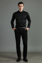 Men’s Business Dress Shirt - Tailored Style with Smooth Weave