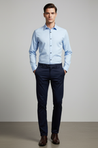 Men’s Business Dress Shirt - Tailored Style with Smooth Weave