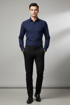 Men’s Business Dress Shirt - Tailored Style with Smooth Weave