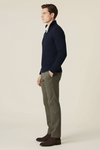Men’s Cable Knit Half-Zip Wool Blend Sweater - Stylish Texture and Warm Layers