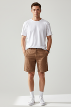 Men’s Casual Beach Shorts - Solid Color Straight-Legs Short