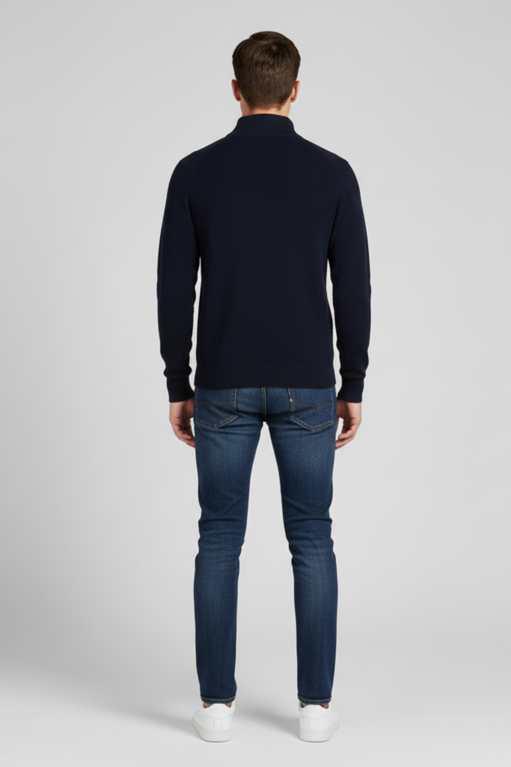 Men’s Classic Fit Half-Zip Sweater - Soft Cotton Blend, Seasonal Staple