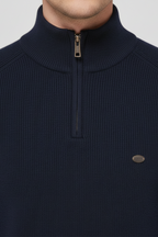 Men’s Classic Fit Half-Zip Sweater - Soft Cotton Blend, Seasonal Staple