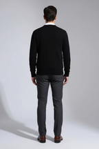 Men’s Fine Wool Sweater - Knit Pullover with Timeless Design