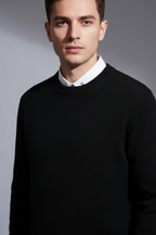 Men’s Fine Wool Sweater - Knit Pullover with Timeless Design