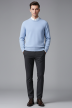 Men’s Fine Wool Sweater - Knit Pullover with Timeless Design