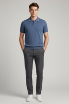 Men’s Knitted Short Sleeve Polo Shirt - For Summer Business Casual