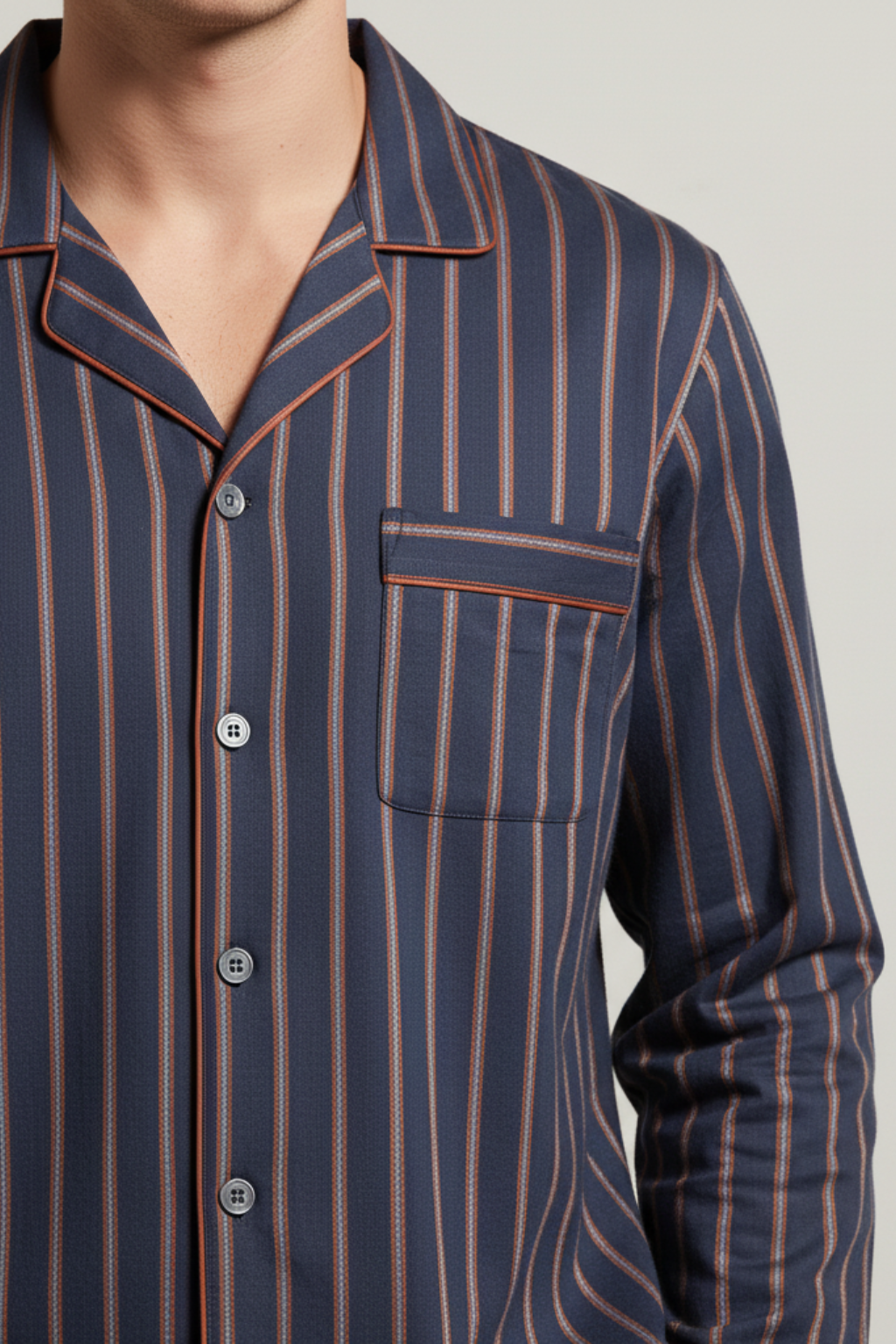 Men’s Long Sleeve Pajama Set - Fall and Winter Loungewear