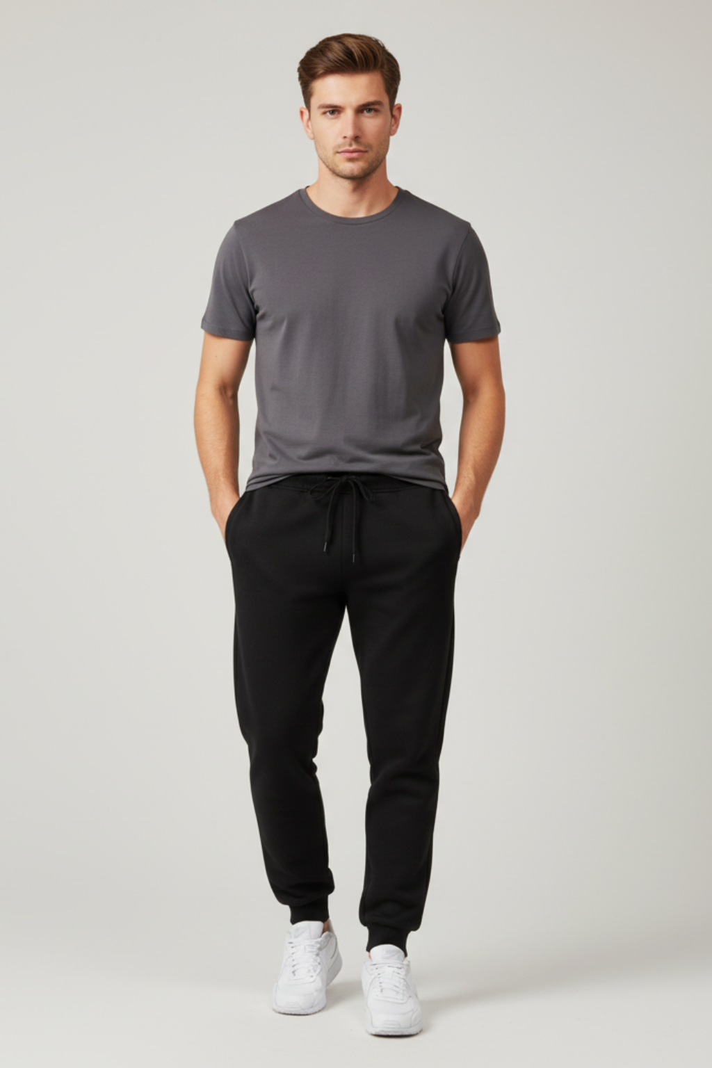 Men’s Loose Fit Jogger Trousers - With Elastic Waist