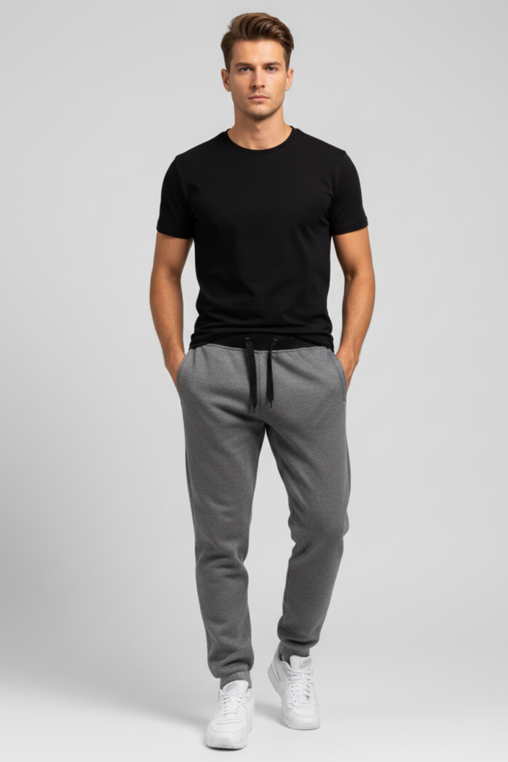 Men’s Loose Fit Jogger Trousers - With Elastic Waist