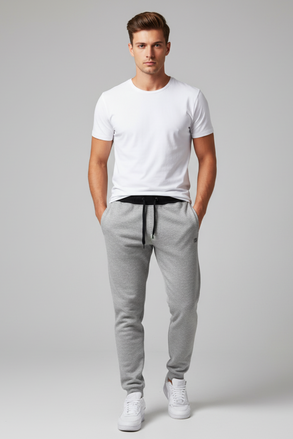 Men’s Loose Fit Jogger Trousers - With Elastic Waist