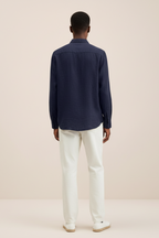 Men’s Loose Fit Linen Button-Down Shirt - Breezy and Relaxed Layer