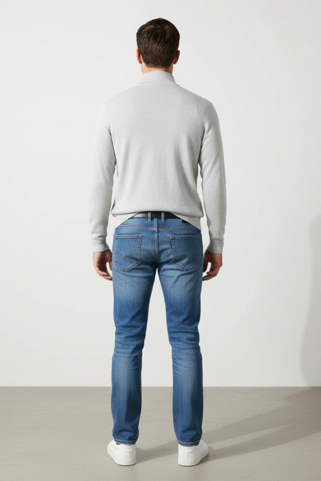 Men’s Merino Wool V-Neck Sweater - Pullover for Casual and Office Wear