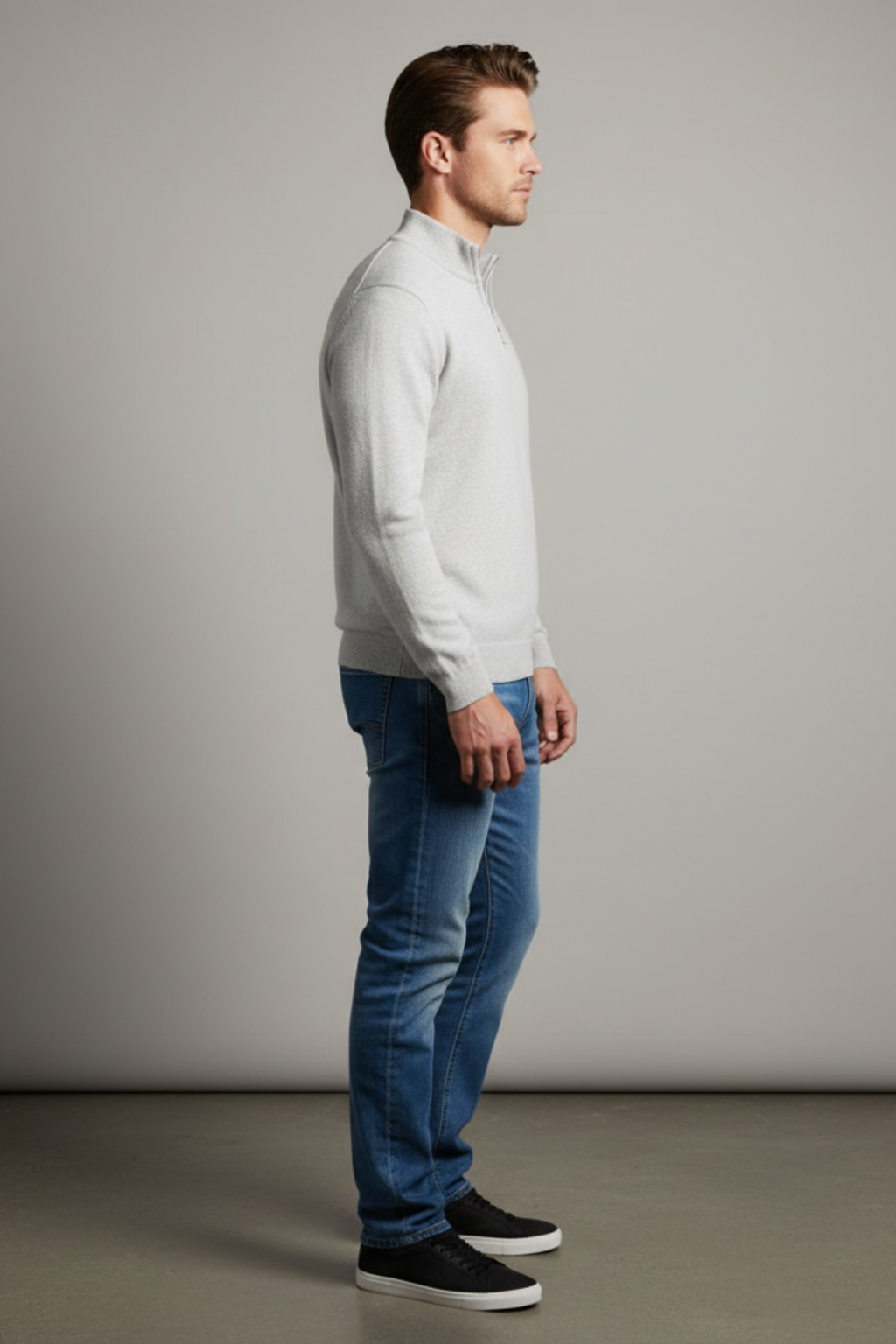 Men’s Merino Wool V-Neck Sweater - Pullover for Casual and Office Wear
