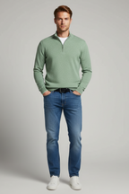 Men’s Merino Wool V-Neck Sweater - Pullover for Casual and Office Wear