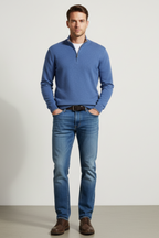 Men’s Merino Wool V-Neck Sweater - Pullover for Casual and Office Wear