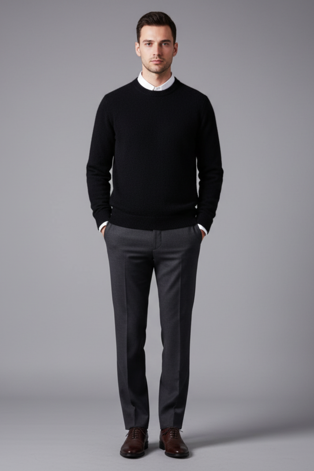 Men’s Oversized Fibre-Blend Sweater - Relaxed Fit with Generous Texture