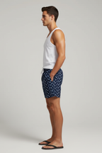 Men’s Printed Swim Trunks - Quick-Dry Board Shorts