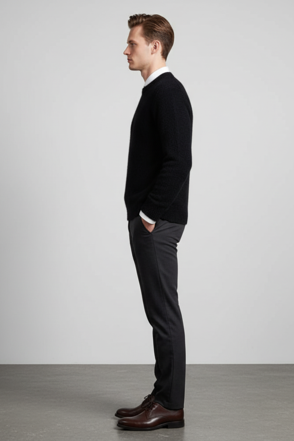 Men’s Oversized Fibre-Blend Sweater - Relaxed Fit with Generous Texture