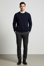 Men’s Oversized Fibre-Blend Sweater - Relaxed Fit with Generous Texture